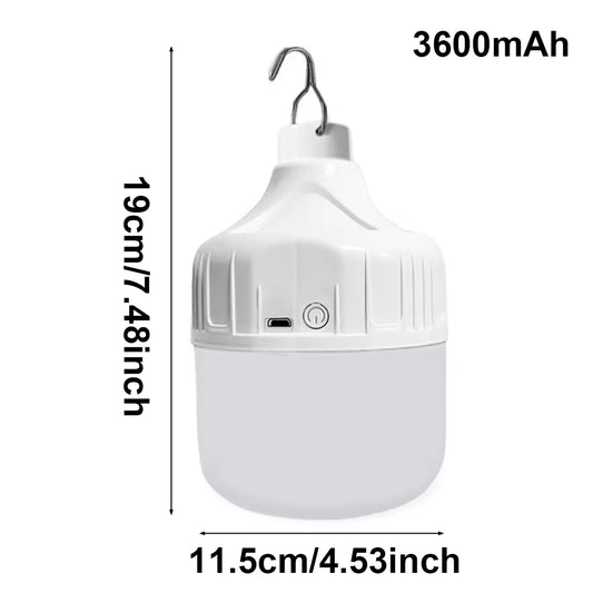 Portable USB Rechargeable LED Pendant Light High Brightness Waterproof Outdoor Lamp for Camping Fishing Emergency Night Lighting